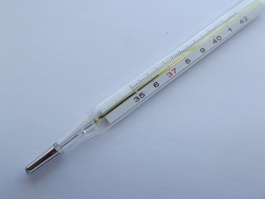 Thermometer at high temperature, illustration - Stock Image - C039/9082 -  Science Photo Library