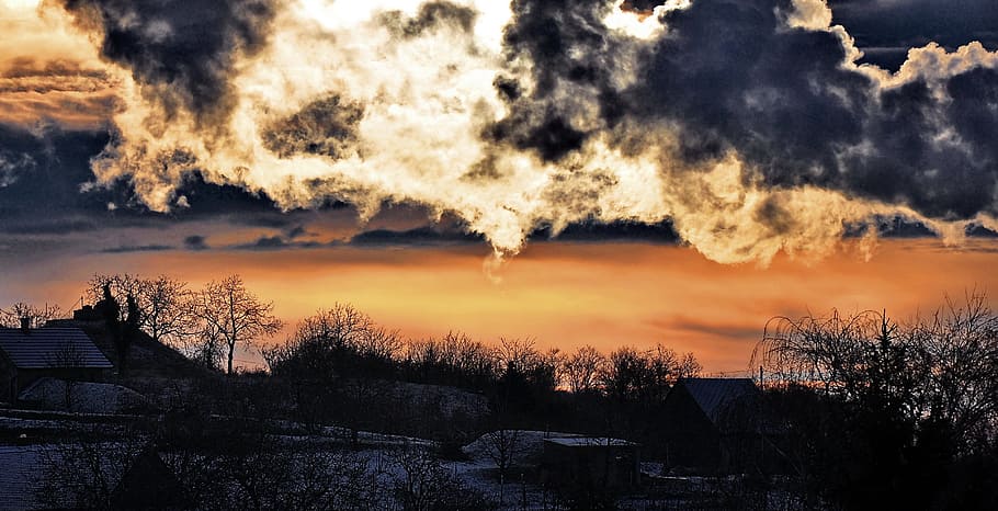 Sunset, Mood, Romantic, Nightfall, nature, sky, landscape, scenics HD wallpaper