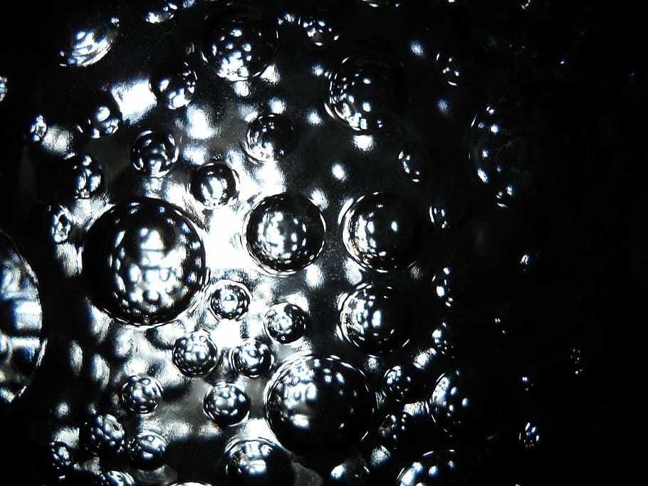 bubbles, space, spheres, molecules, close-up, no people, full frame HD wallpaper