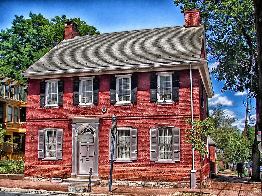 lancaster, pennsylvania, colonial house, landmark, historic