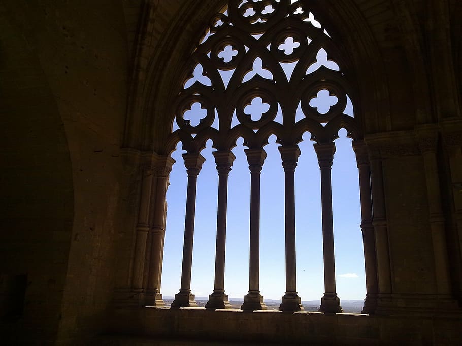 arc, gothic, lleida, cathedral, seu vella, romanesque, tracery HD wallpaper