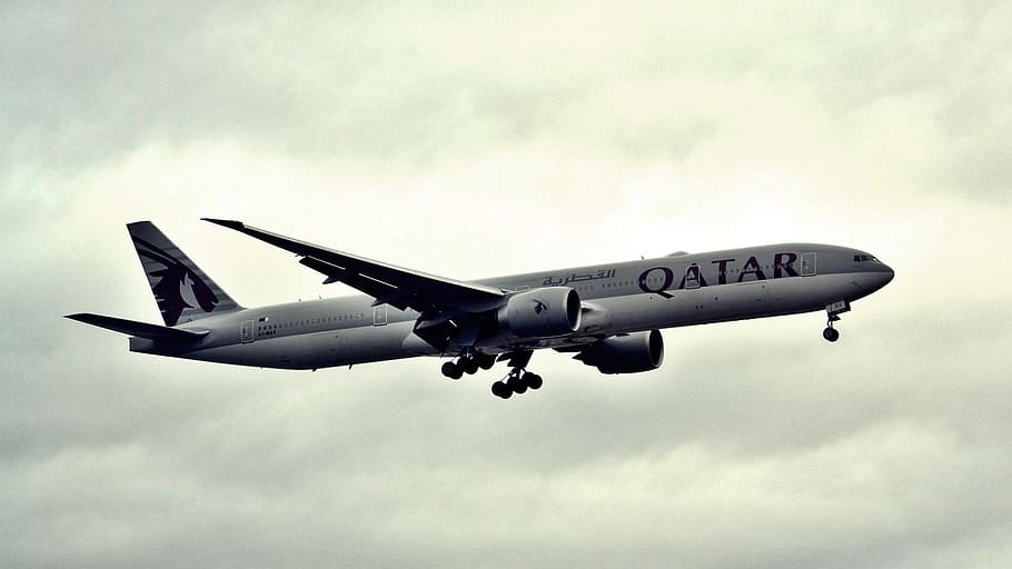 qatar, aviation, plane, flight, aircraft, airplane, travel HD wallpaper