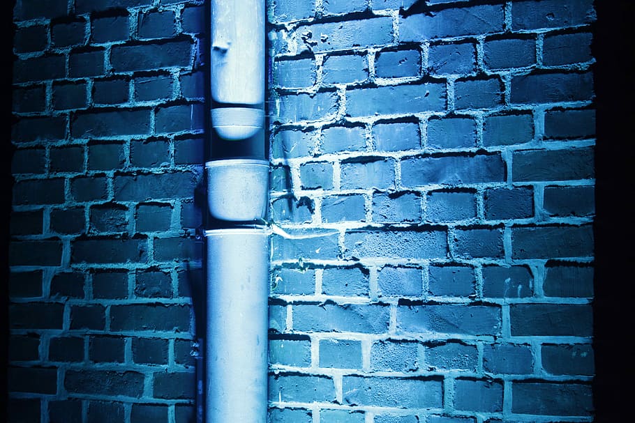 wall, blue, background, masonry, night, brick wall, wall - building feature HD wallpaper