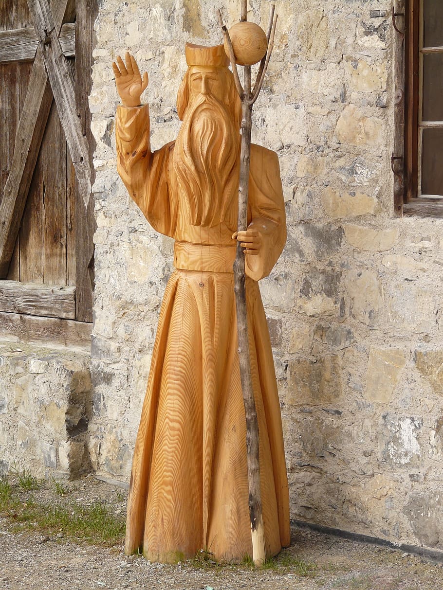 Figure, Statue, Priest, holzfigur, pastor, monk, preacher, man, HD wallpaper