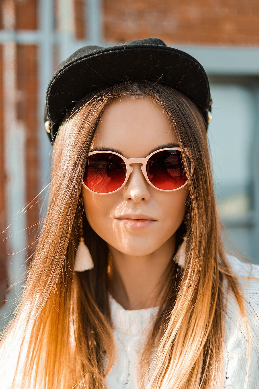 FULL TILT Breezy Red Square Sunglasses - GOLD | Tillys