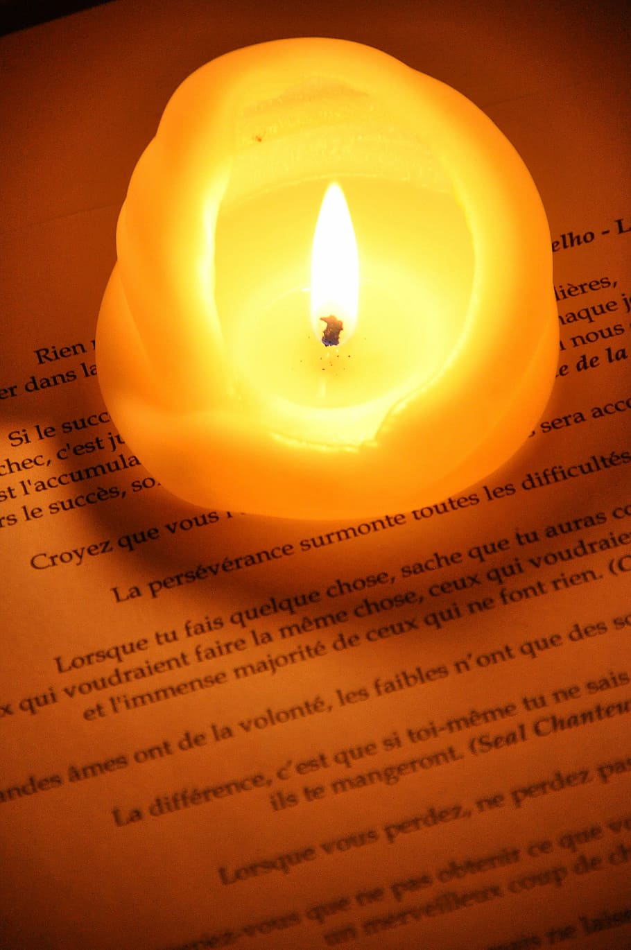 candle, glow, flame, writing, text, word, read, spiritual, proverb HD wallpaper