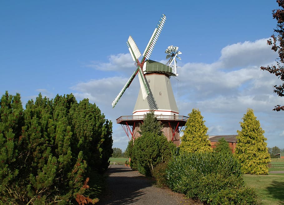 mill, windmill, lower saxony, blender, wing, dutch wind mill HD wallpaper
