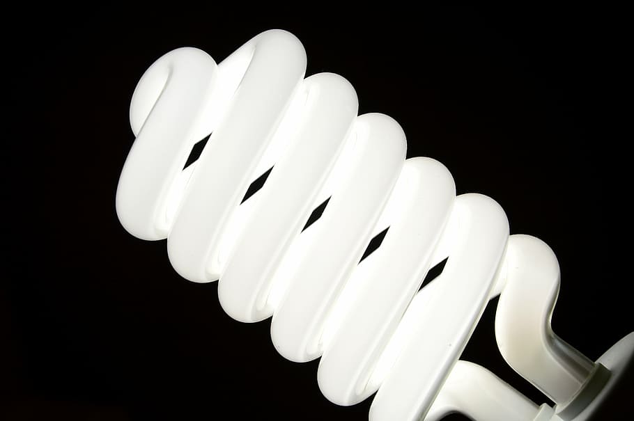 selective focus photo of CFL bulb, the light bulb, replacement lamp HD wallpaper