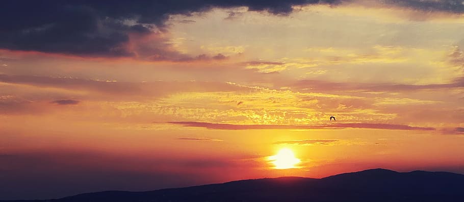 sunset, sky, evening, cloud - sky, beauty in nature, scenics - nature HD wallpaper
