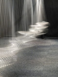 LED light on floor, movement, vibration, feather, wave, experiment HD wallpaper
