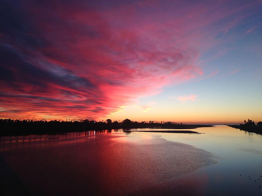 sunset, beach, clouds, dusk, water, coast, sky, scenics - nature HD wallpaper
