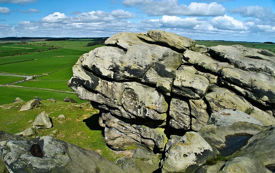 rock, background, nature, landscape, seasons, spring, summer HD wallpaper
