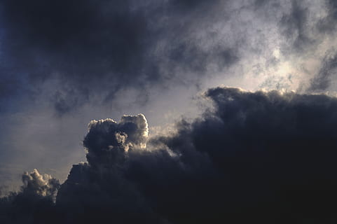 sunlights covered with clouds, sun behind cloudy skies, sky, cloudscape HD wallpaper