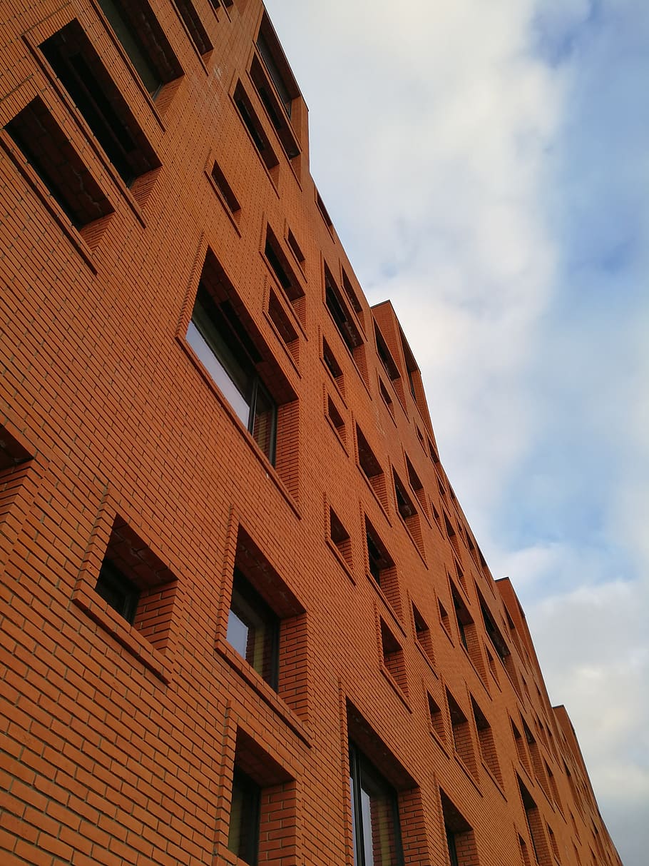architecture, red, brick, building, denmark, building exterior HD wallpaper