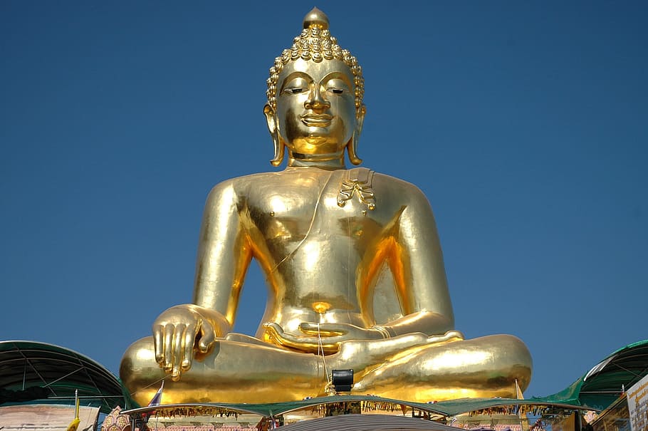 Buddha statue photo during daytime, buddah, thailand, golden triangle, HD wallpaper