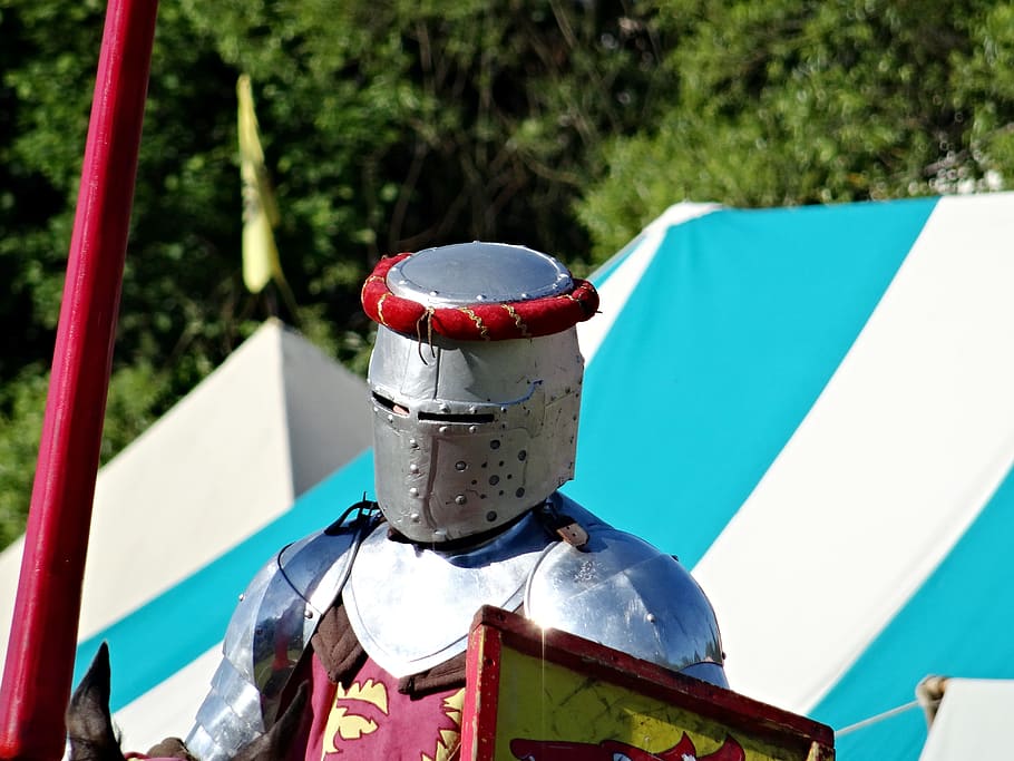 Knight, Helm, Armor, Middle Ages, lance, ritterruestung, historically