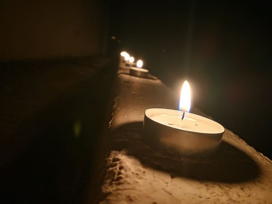 lighting diya at night