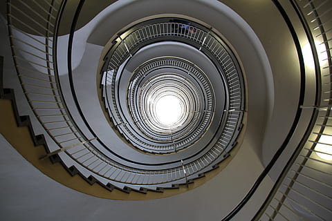 stairs, light, art, building, abstract, architectural design HD wallpaper