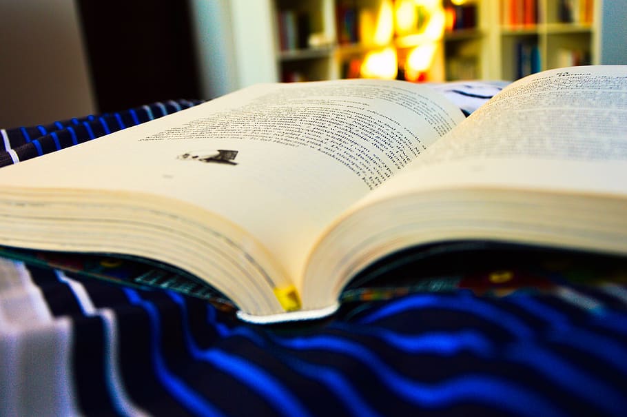 bed, book, paper, reading, knowledge, page, publication, close-up HD wallpaper