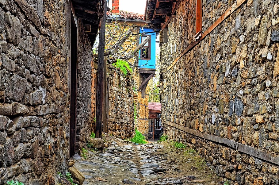 pathway between brown concrete building, Turkey, Scholarship, HD wallpaper