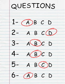 white ruled paper with black texts, quiz, test, exam, questionnaire HD wallpaper