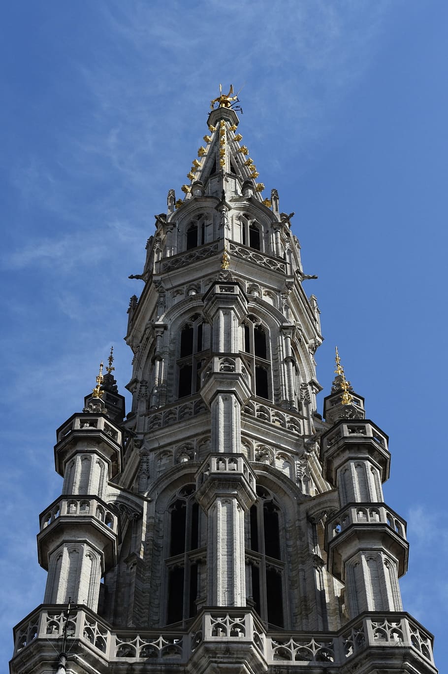 tower, brussels, building, architecture, town hall, air, low angle view HD wallpaper