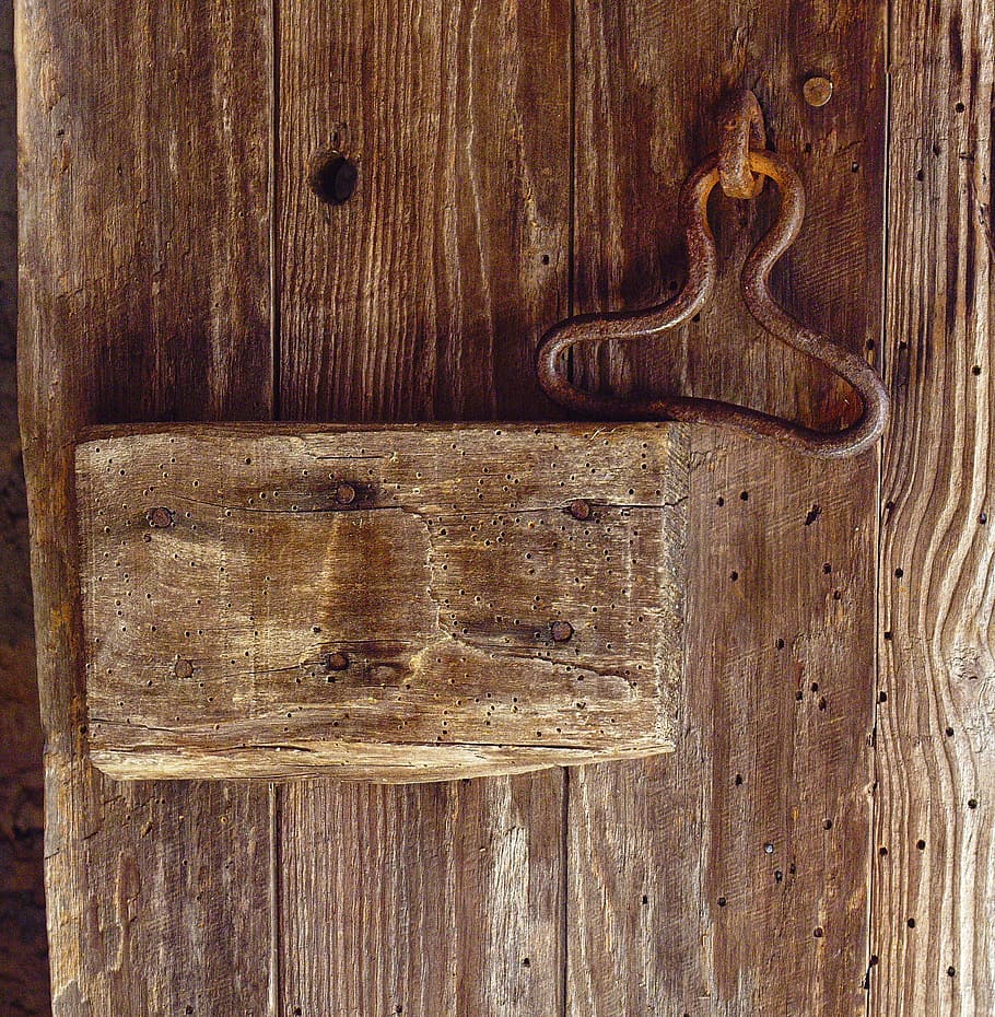 door, wood, lock, handle, wood - material, brown, old, no people HD wallpaper
