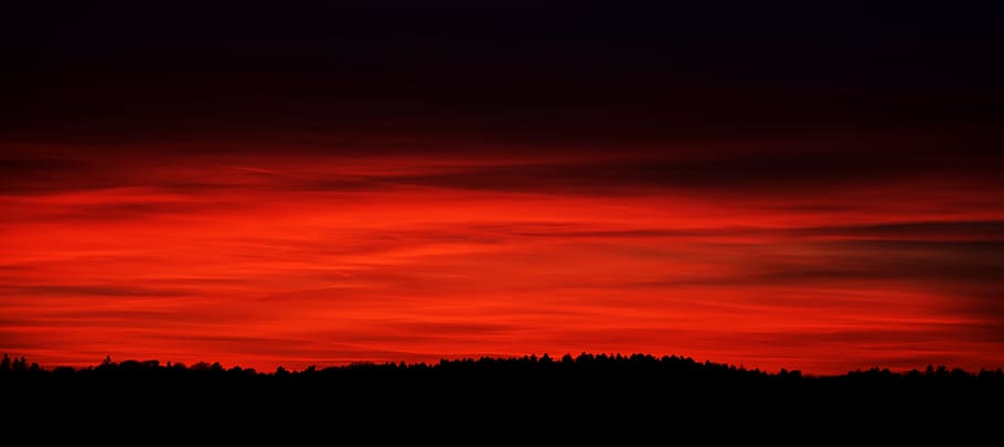 landscape photography of mountain during night, sunset, nature HD wallpaper
