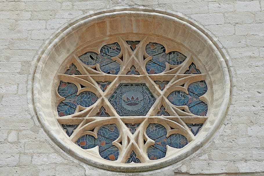 architecture, monument, rosette, facade, chapel, heritage, pierre HD wallpaper