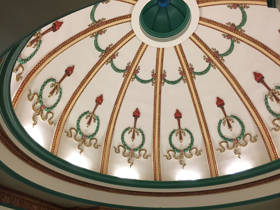 dome, ceiling, architecture, interior, pattern, structure, design HD wallpaper