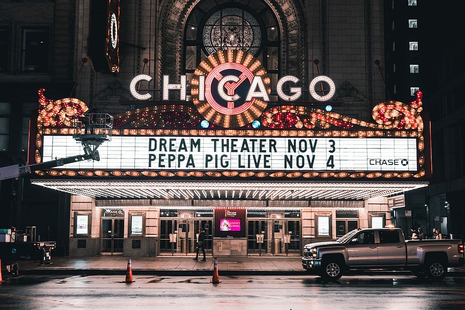 Chicago dream theater, Chicago Theater Peppa Pig Live, street, HD wallpaper