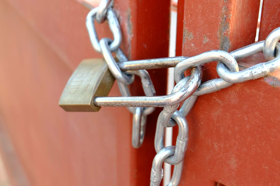 padlock, deadbolt, chain, safety, metal, security, protection HD wallpaper
