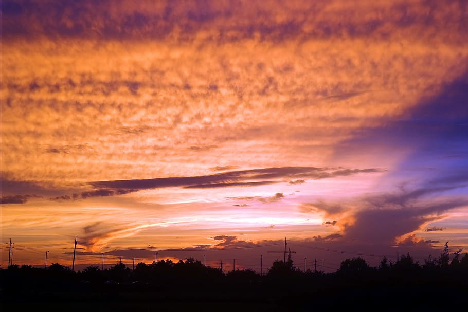 Glow, Paju, sky, sunset, silhouette, scenics, dramatic sky HD wallpaper