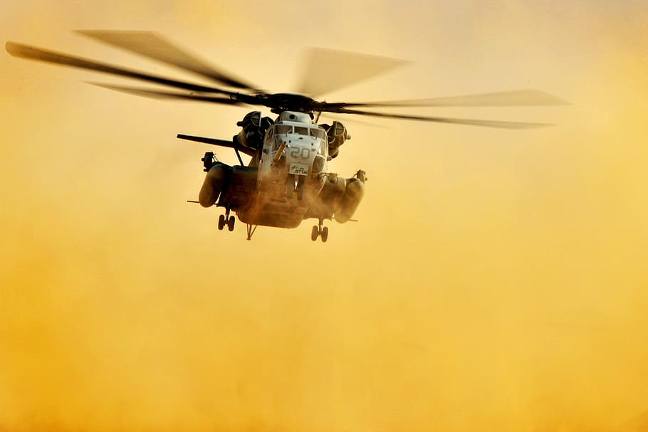 chinook helicopter in the sky, clouds, flight, flying, qatar, HD wallpaper
