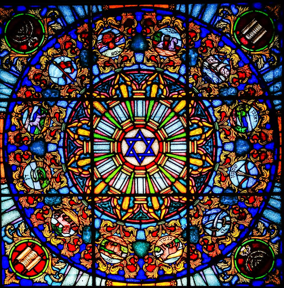 multicolored paneled stained glass, vitrage, window, church window, HD wallpaper