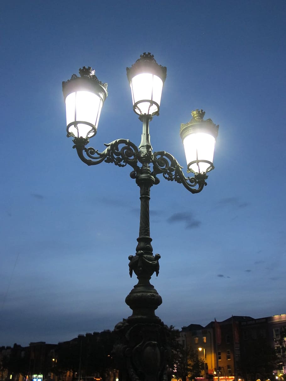 lantern, light, lighting, night, street, street light, illuminated HD wallpaper