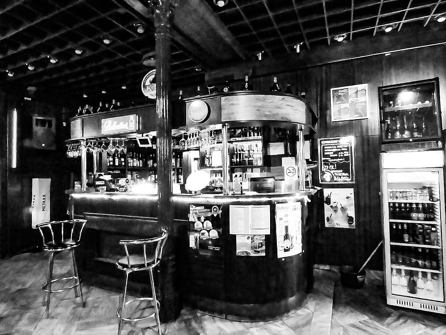 pub, bar, at night, lights, lamp, nightclub, lighting, glass HD wallpaper