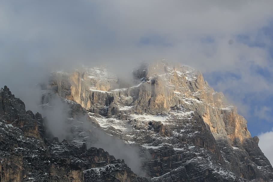 Nature, Mountain, Snow, no people, day, cloud - sky, scenics - nature HD wallpaper