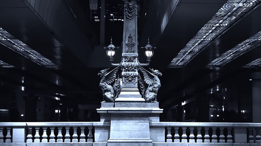 phantasmal image, nihonbashi, night, bridge, architecture, built structure HD wallpaper
