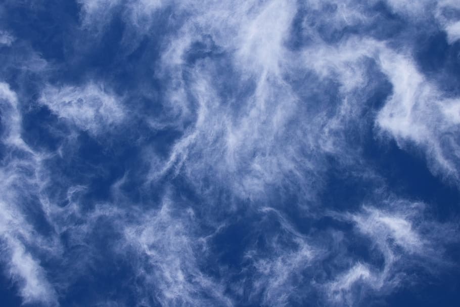 fascinating wispy clouds, cloudscape, skyscape, nature, weather HD wallpaper