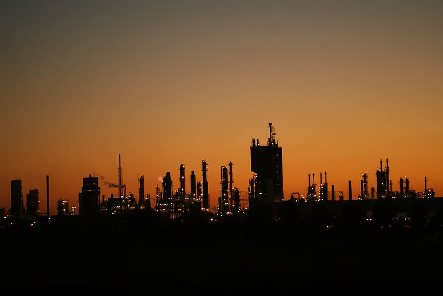sunset, dusk, industry, building exterior, architecture, built structure HD wallpaper