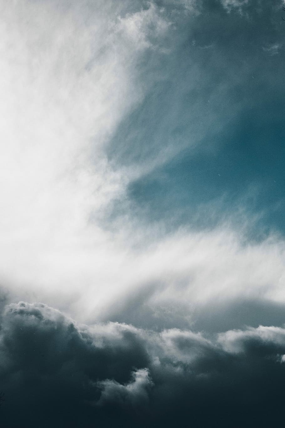 cumulus clouds in sky, texture, wind, storm, weather, photo HD wallpaper