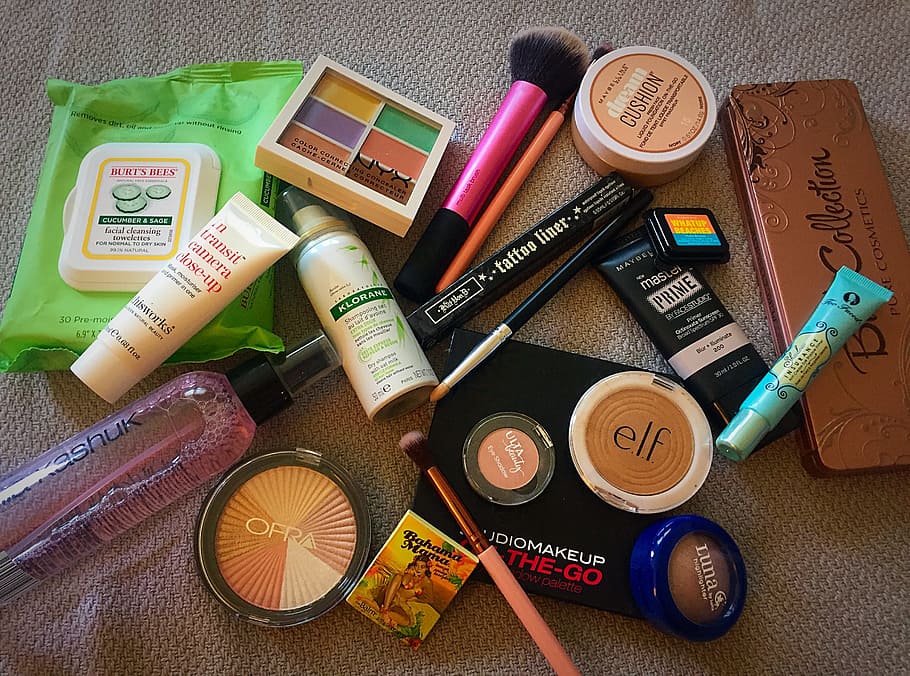 Makeup, Cosmetics, Glamour, Lipstick, make-up, powder, mascara HD wallpaper