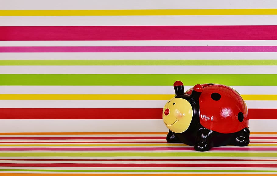 ladybug, figure, lucky ladybug, cute, funny, colorful, red HD wallpaper