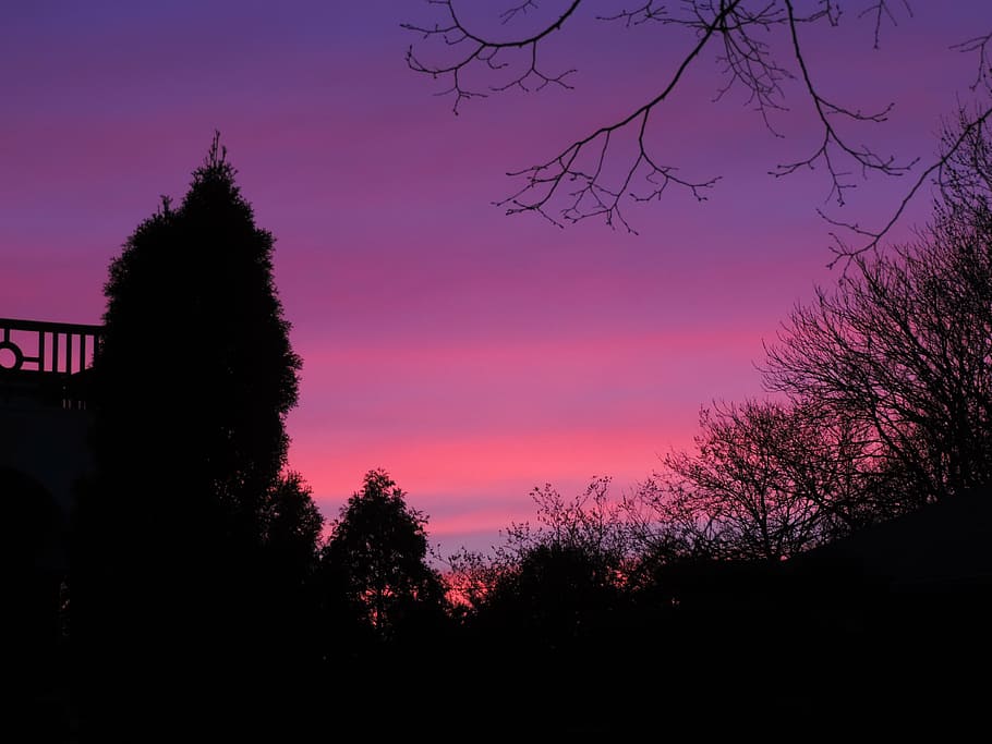 sunset, dusk, sky, nature, landscape, evening, night, outdoor HD wallpaper