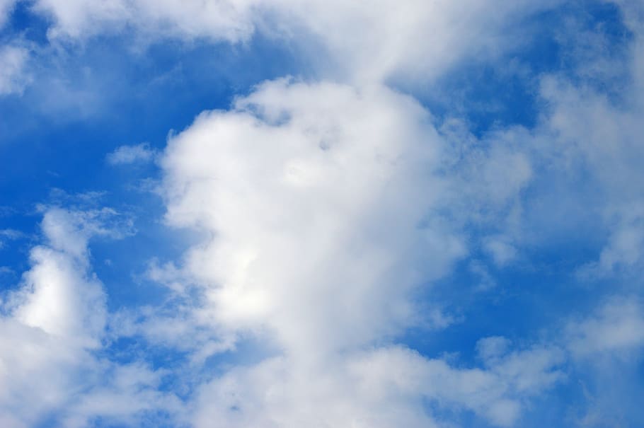 clouds, white clouds, cotton ball, blue sky, cloud - sky, beauty in nature HD wallpaper