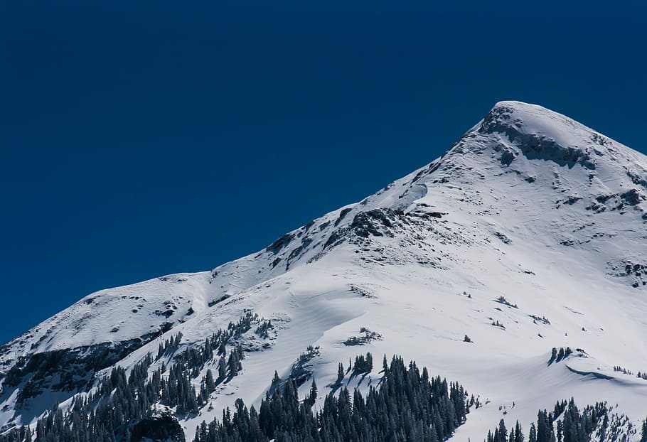 landscape photography of mountain coated with snow, mountain covered by snow HD wallpaper
