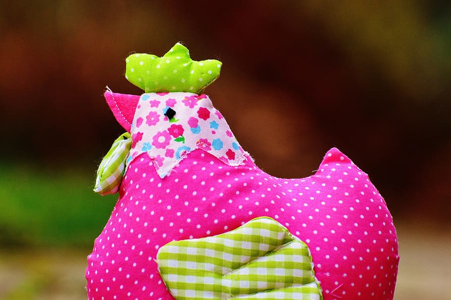 Easter, Chicken, Decoration, funny, fabric, tissue, colorful HD wallpaper