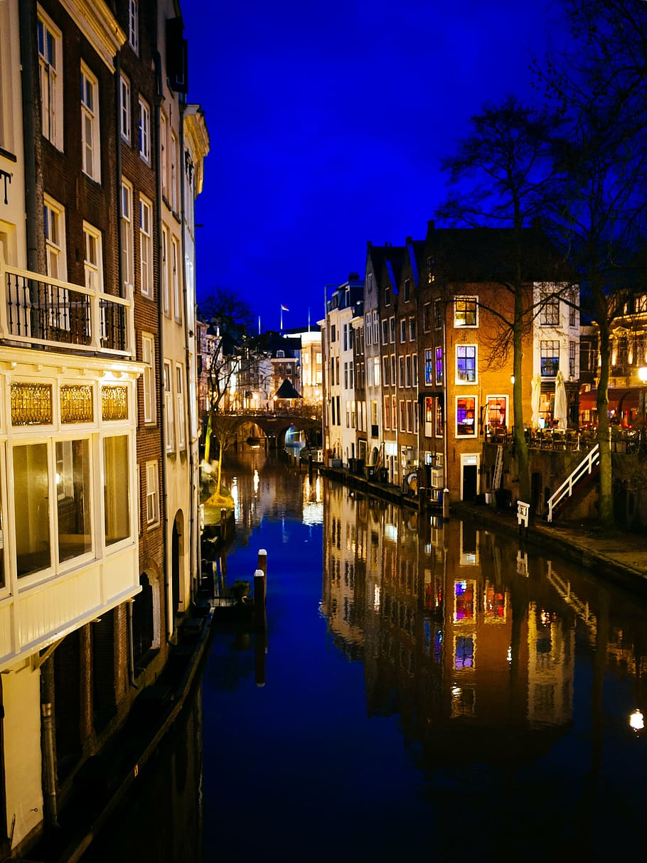 venice grand canal, utrecht, water, netherlands, holland, dutch, HD wallpaper
