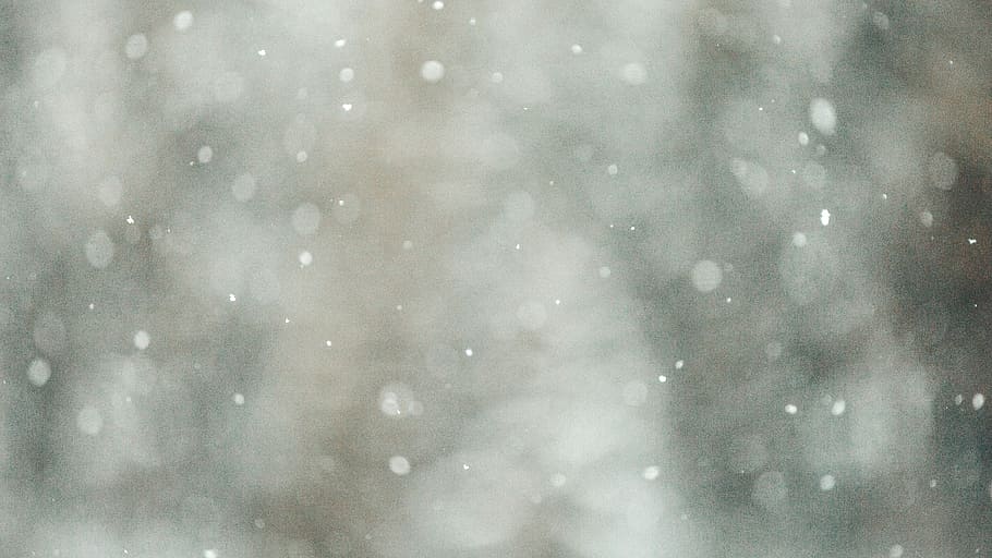 bokeh photography of gray lights, untitled, snow, winter, snowflake HD wallpaper